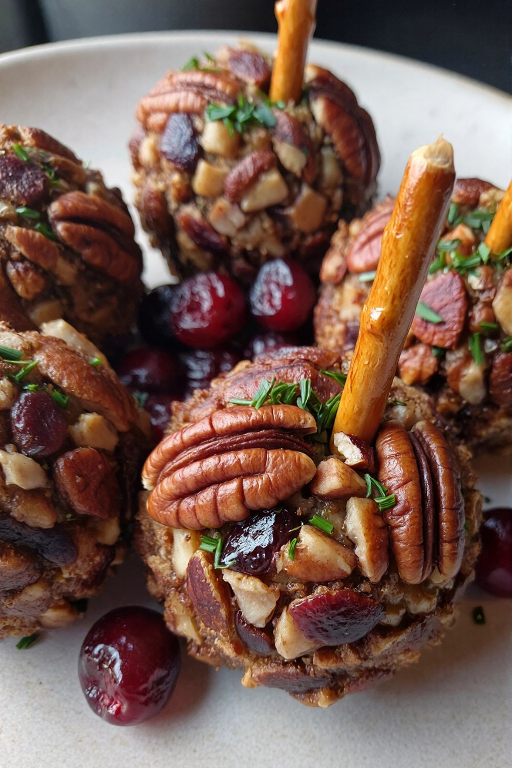 Cranberry Pecan Mini Cheese Balls