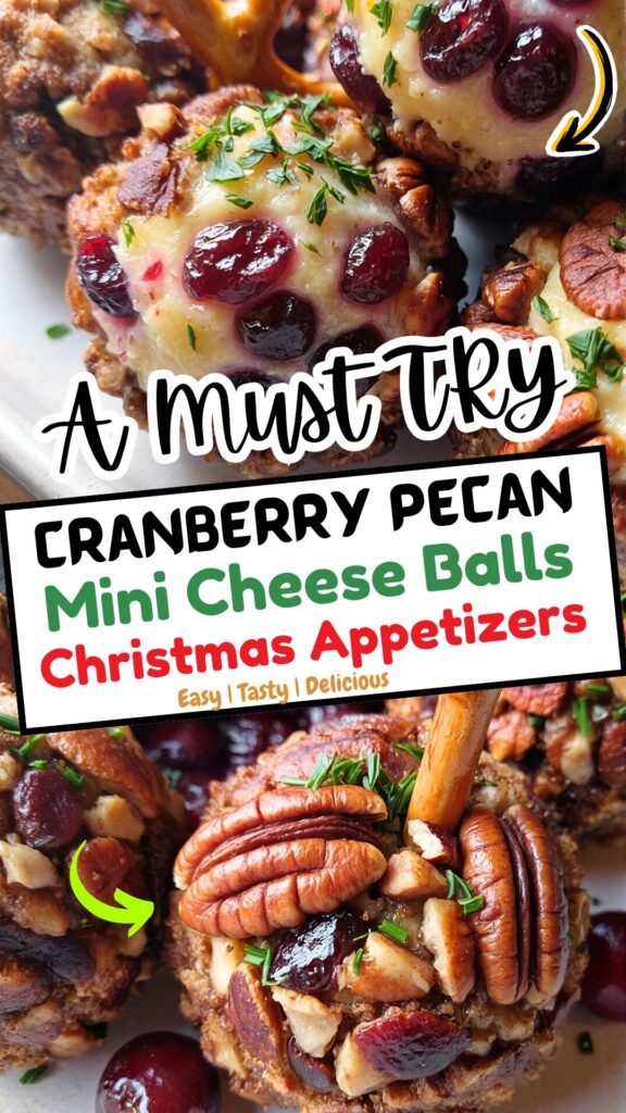 Cranberry Pecan Mini Cheese Balls