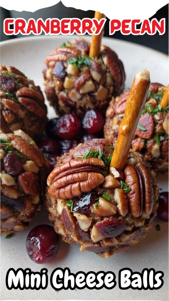 Cranberry Pecan Mini Cheese Balls