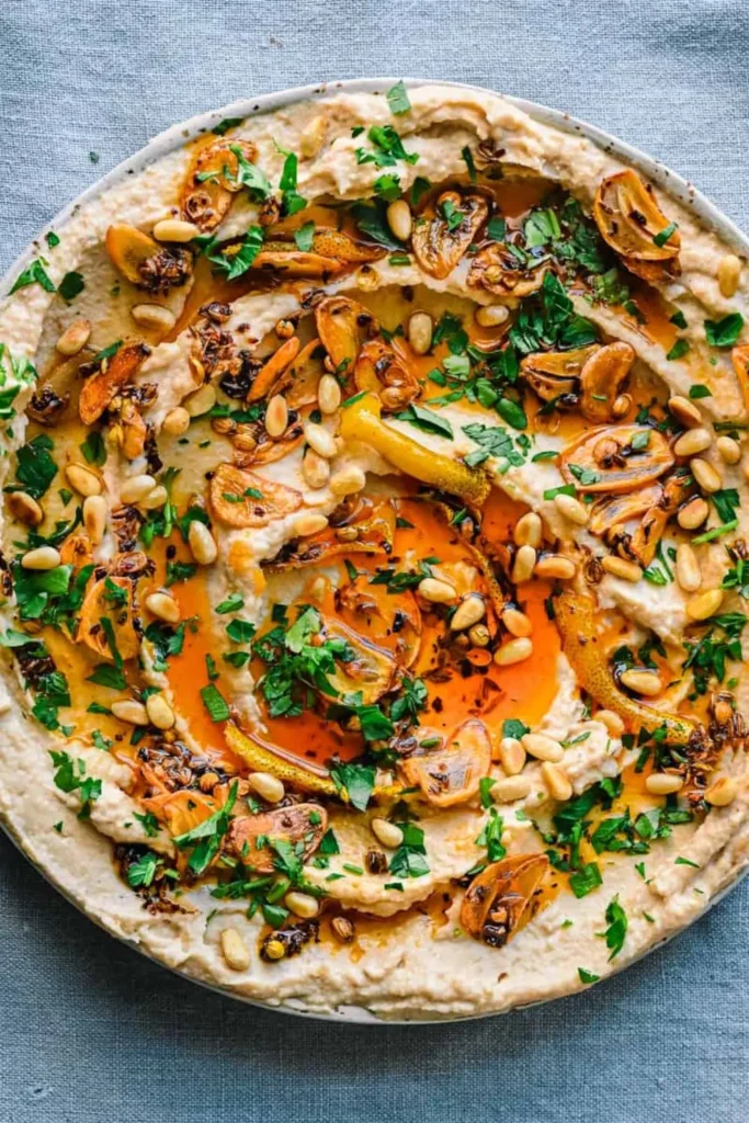 Creamy Garlic White Bean Dip with Warm Flatbread