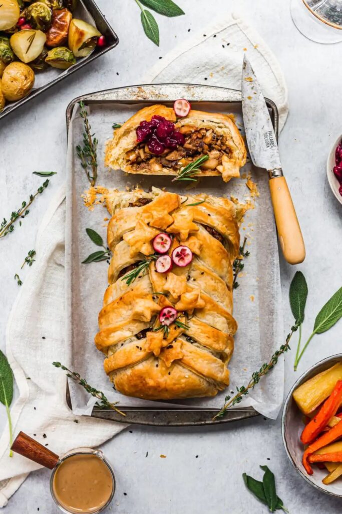 Creamy Mushroom & Chestnut Wellington (Vegan)