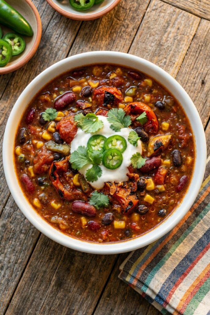 Crockpot Three-Bean Vegan Chili
