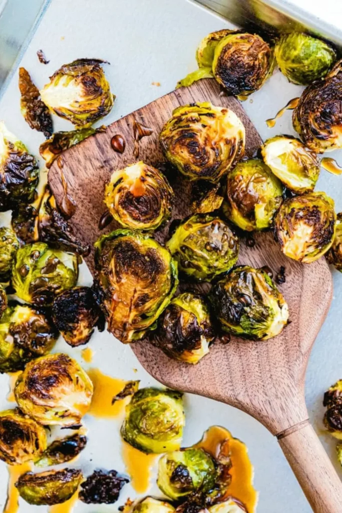 Maple-Glazed Roasted Brussels Bites