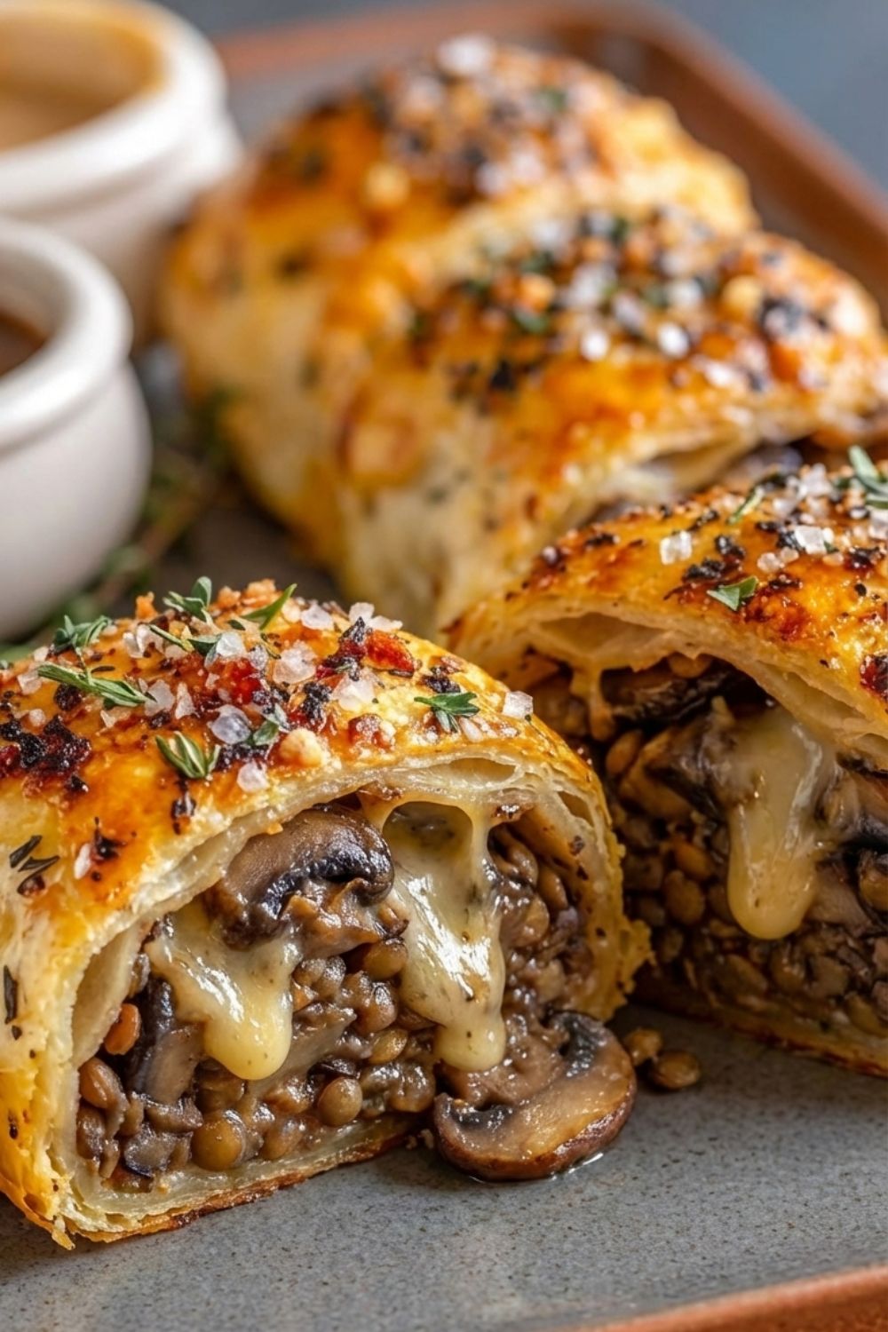Vegan Savory French Onion Sausage Rolls