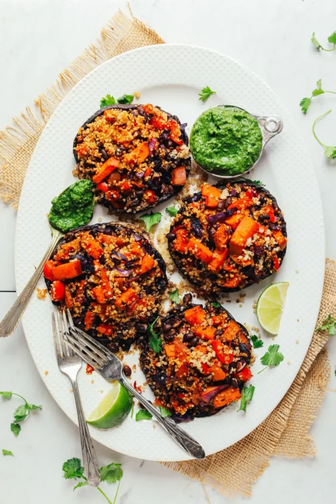 Mini Stuffed Mushrooms with Herbed Quinoa