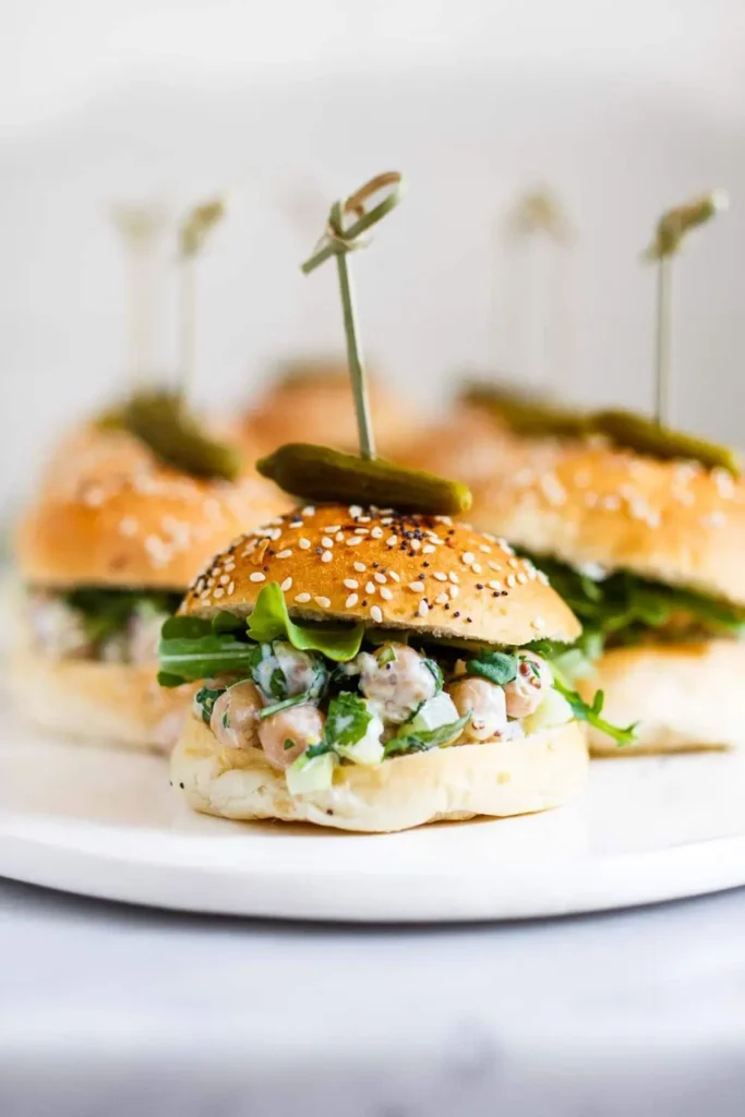Spiced Chickpea & Herb Sliders