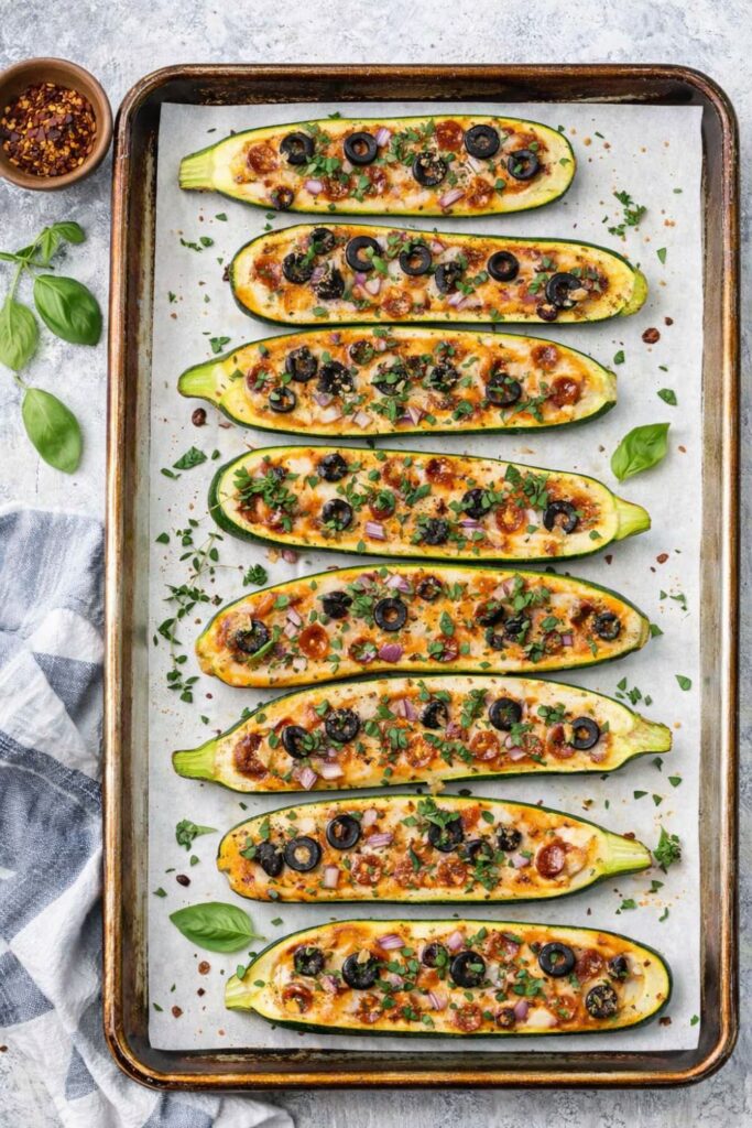 Pizza Zucchini Boats
