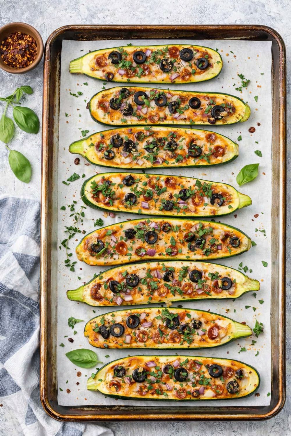 Pizza Zucchini Boats