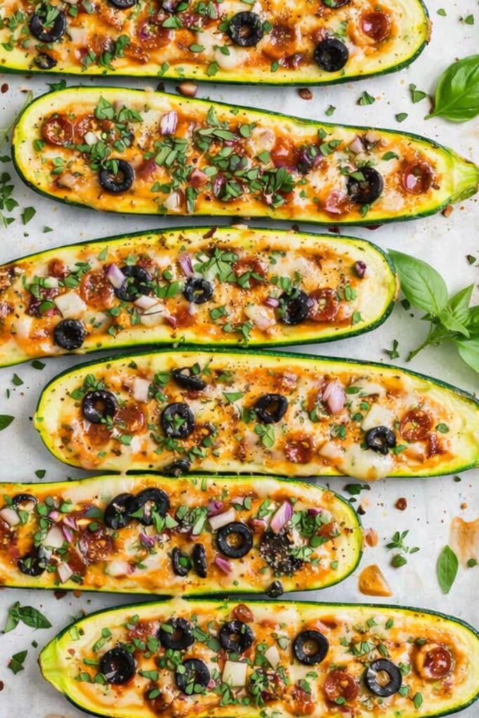 Pizza Zucchini Boats