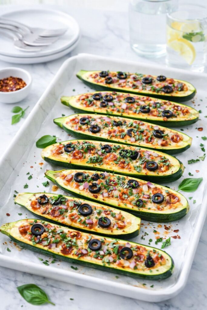 Pizza Zucchini Boats