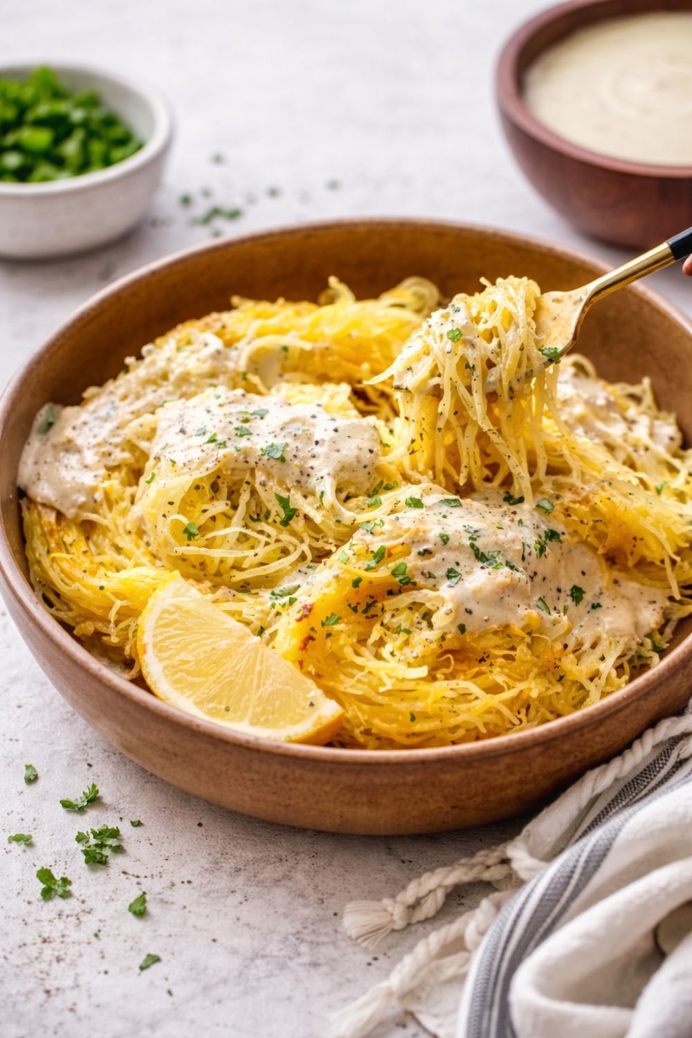 Spaghetti Squash Alfredo