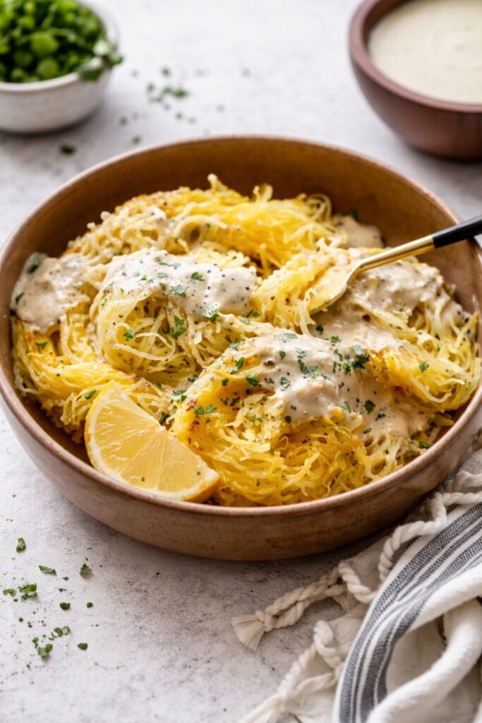 Spaghetti Squash Alfredo