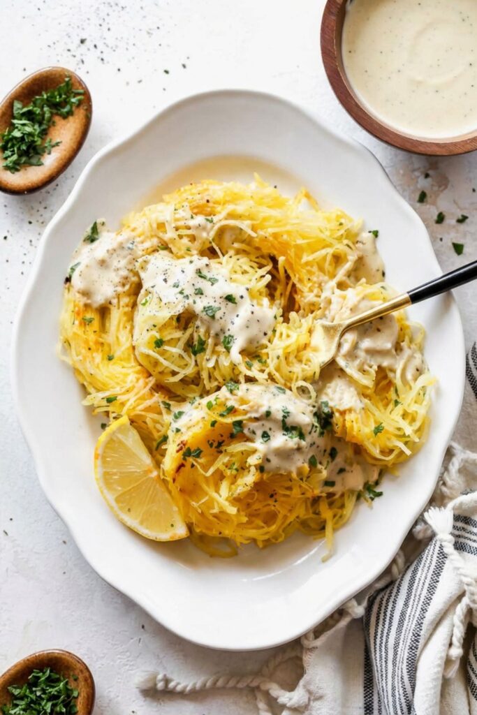 Spaghetti Squash Alfredo