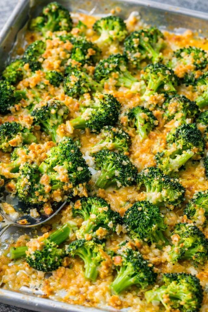Super Cheesy Roasted Broccoli Casserole