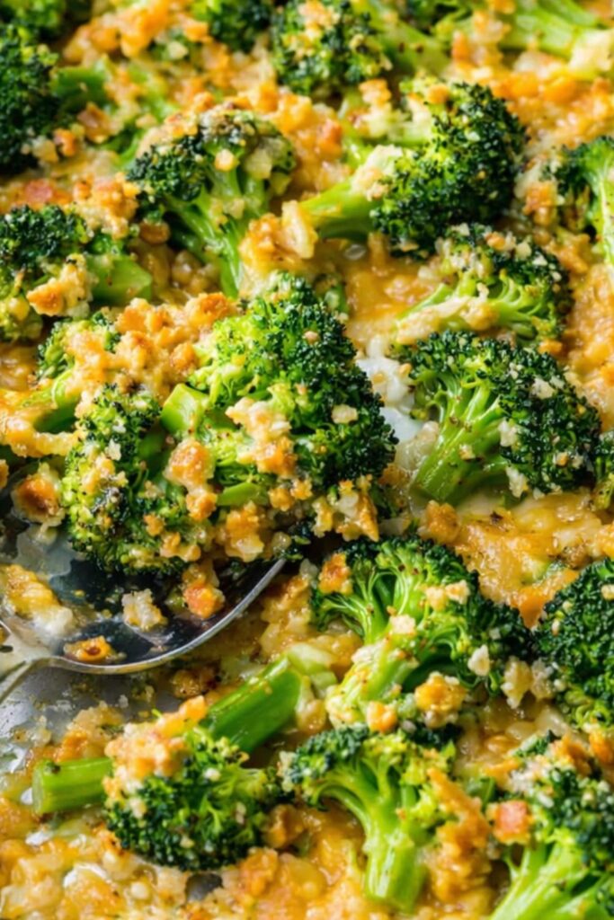 Super Cheesy Roasted Broccoli Casserole