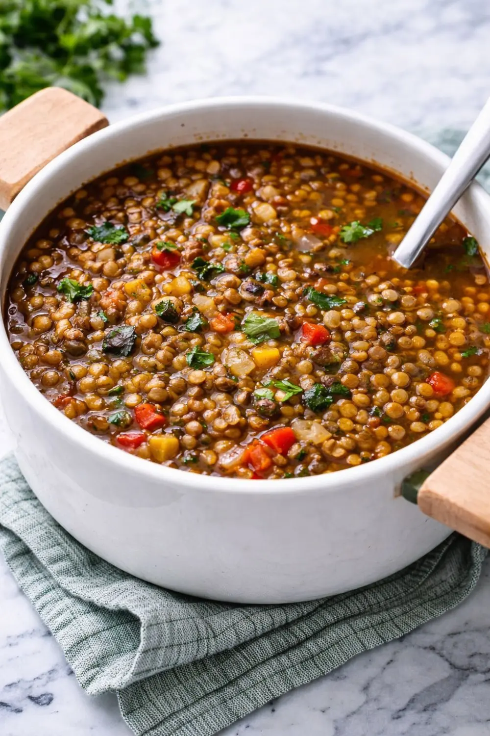 Vegan Mushroom Lentil Soup
