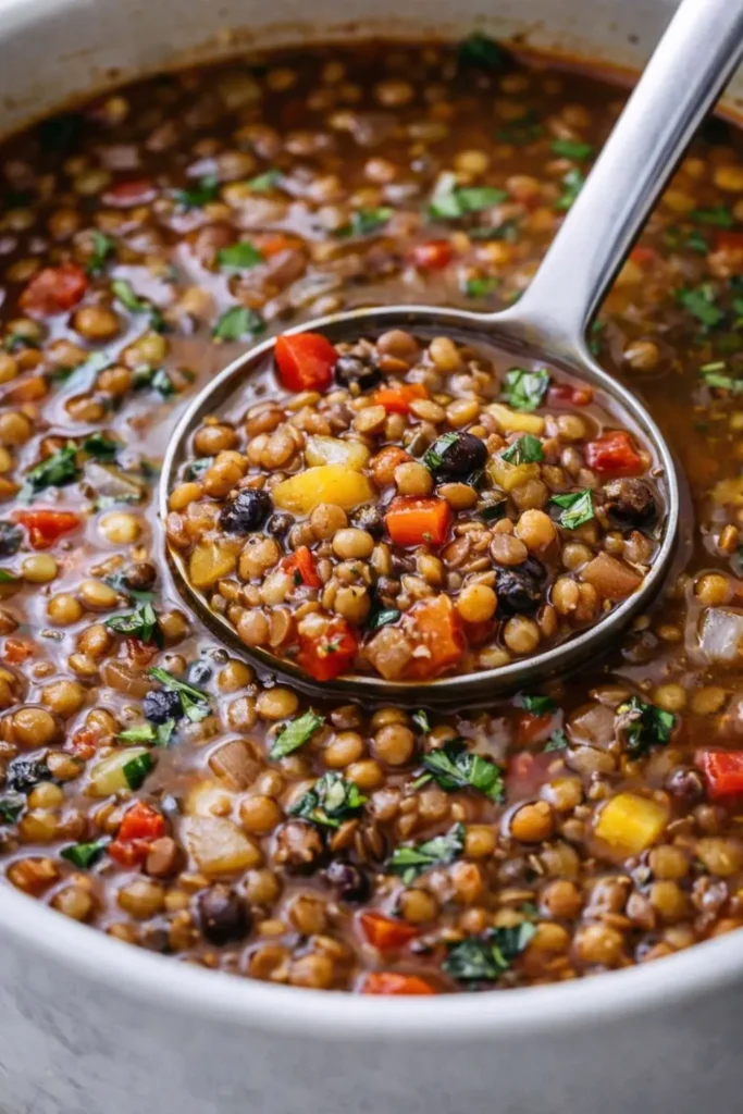 Vegan Mushroom Lentil Soup