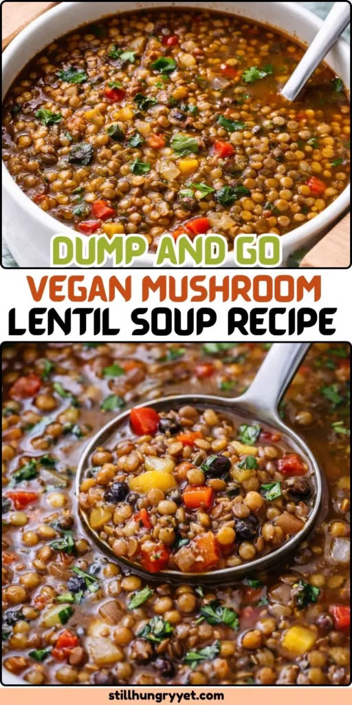 Vegan Mushroom Lentil Soup
