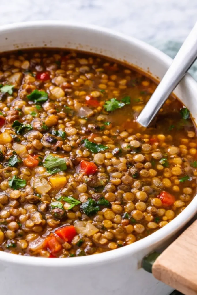 Vegan Mushroom Lentil Soup