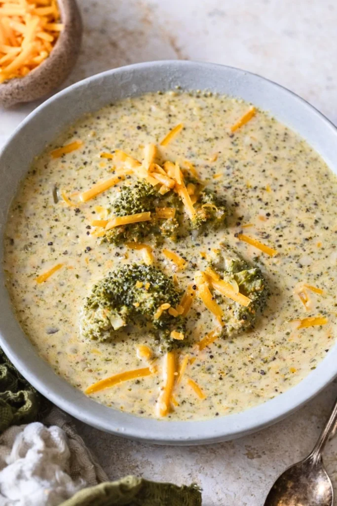 Vegan Slow Cooker Broccoli Cheese Soup