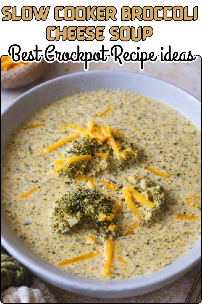 Vegan Slow Cooker Broccoli Cheese Soup