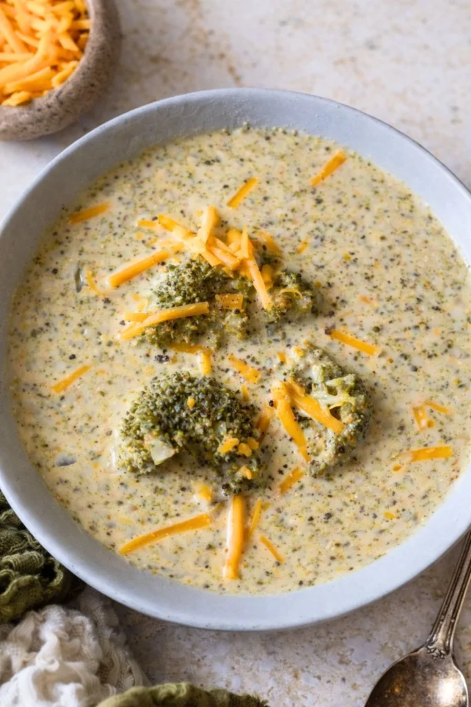 Vegan Slow Cooker Broccoli Cheese Soup