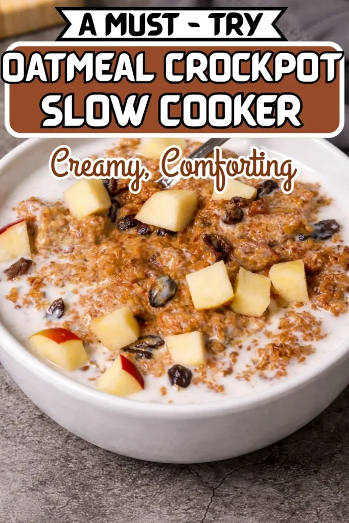 Vegan Slow Cooker Oatmeal Crockpot Recipe