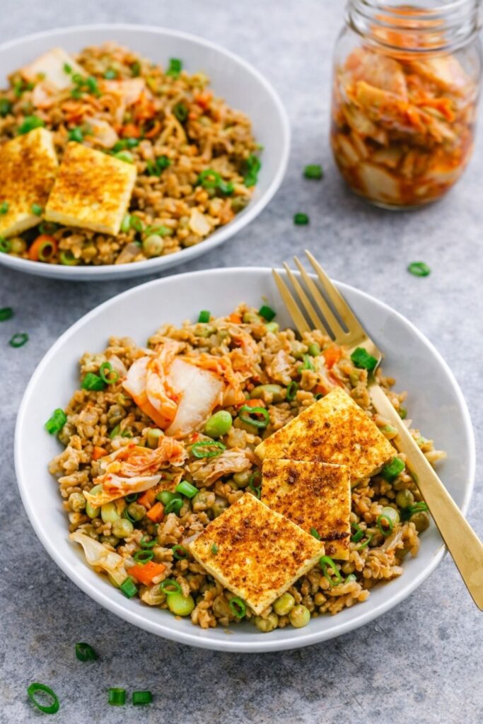 Vegetarian Kimchi Fried Rice