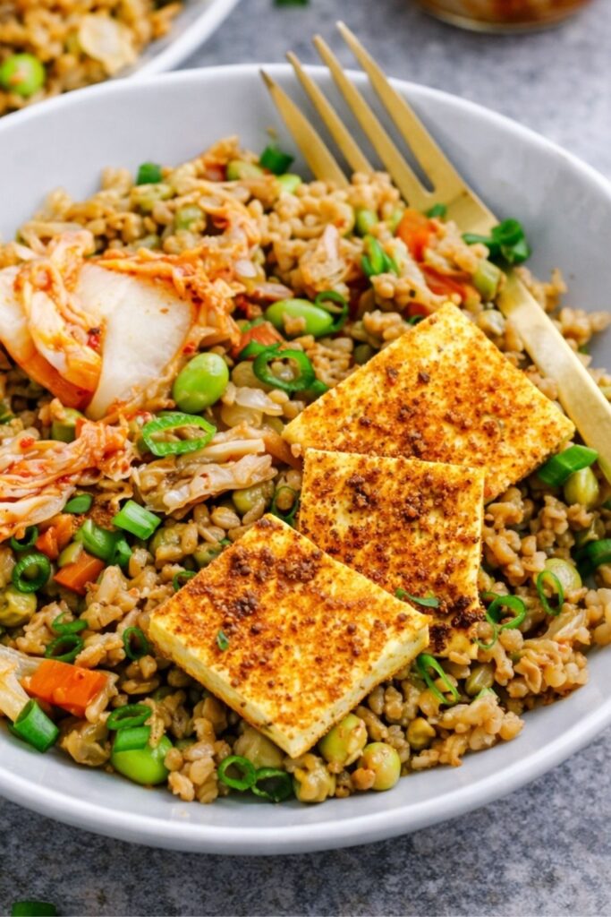 Vegetarian Kimchi Fried Rice