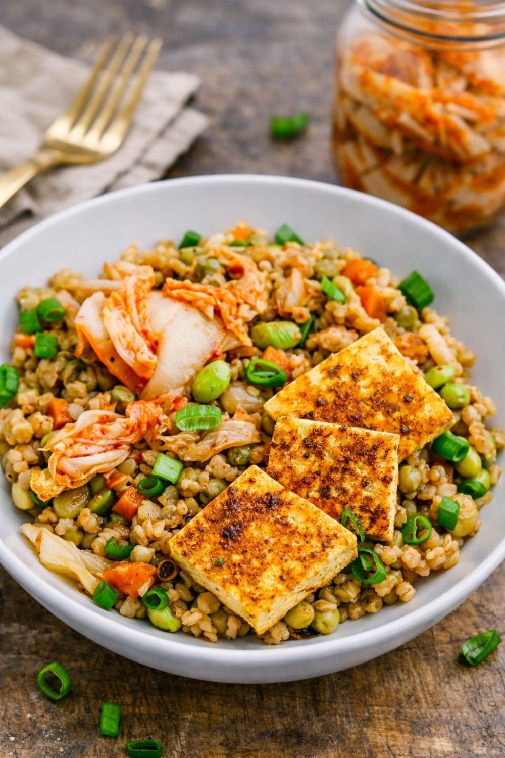 Vegetarian Kimchi Fried Rice