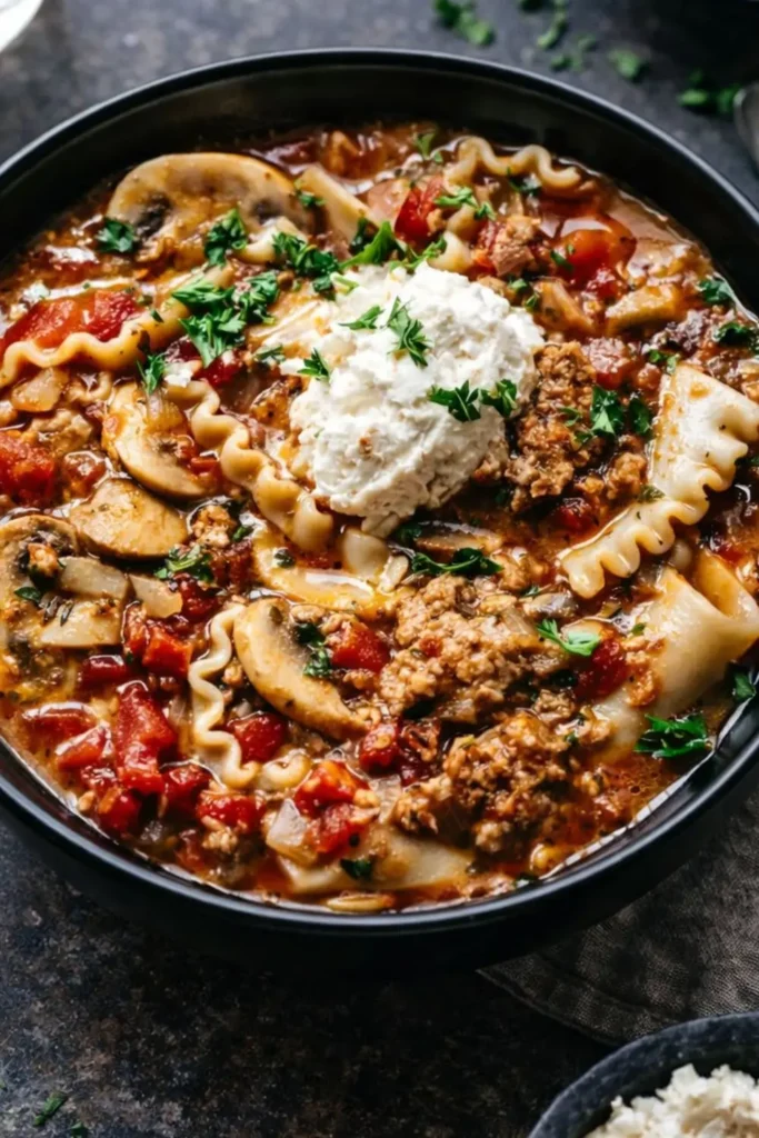 Vegetarian Lasagna Soup