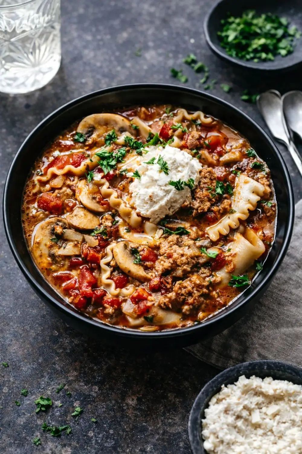 Vegetarian Lasagna Soup