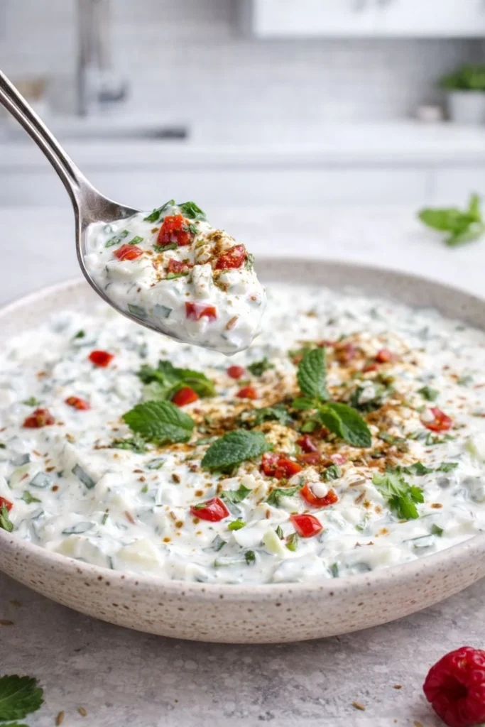 Cooling Cucumber Raita with Roasted Cumin
