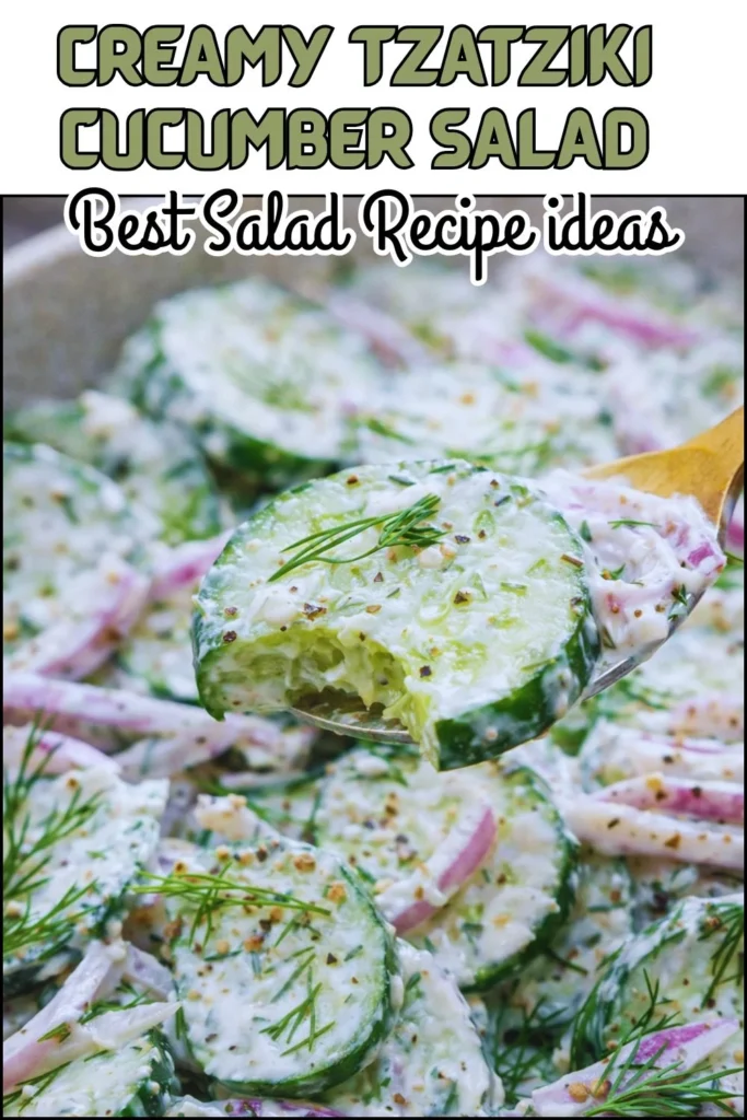 Creamy Tzatziki Cucumber Salad