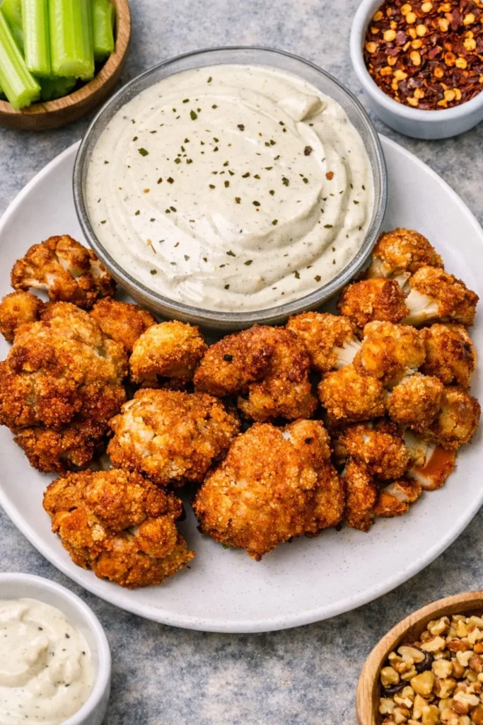 Crispy Buffalo Cauliflower Wings