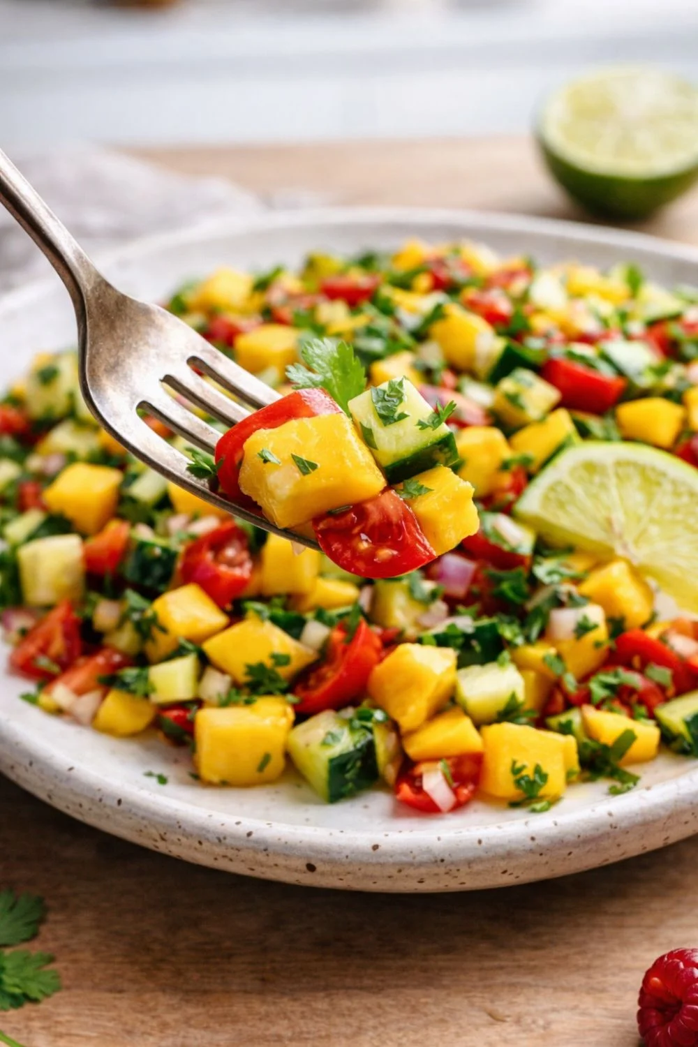 Cucumber-Mango & Mint Salad