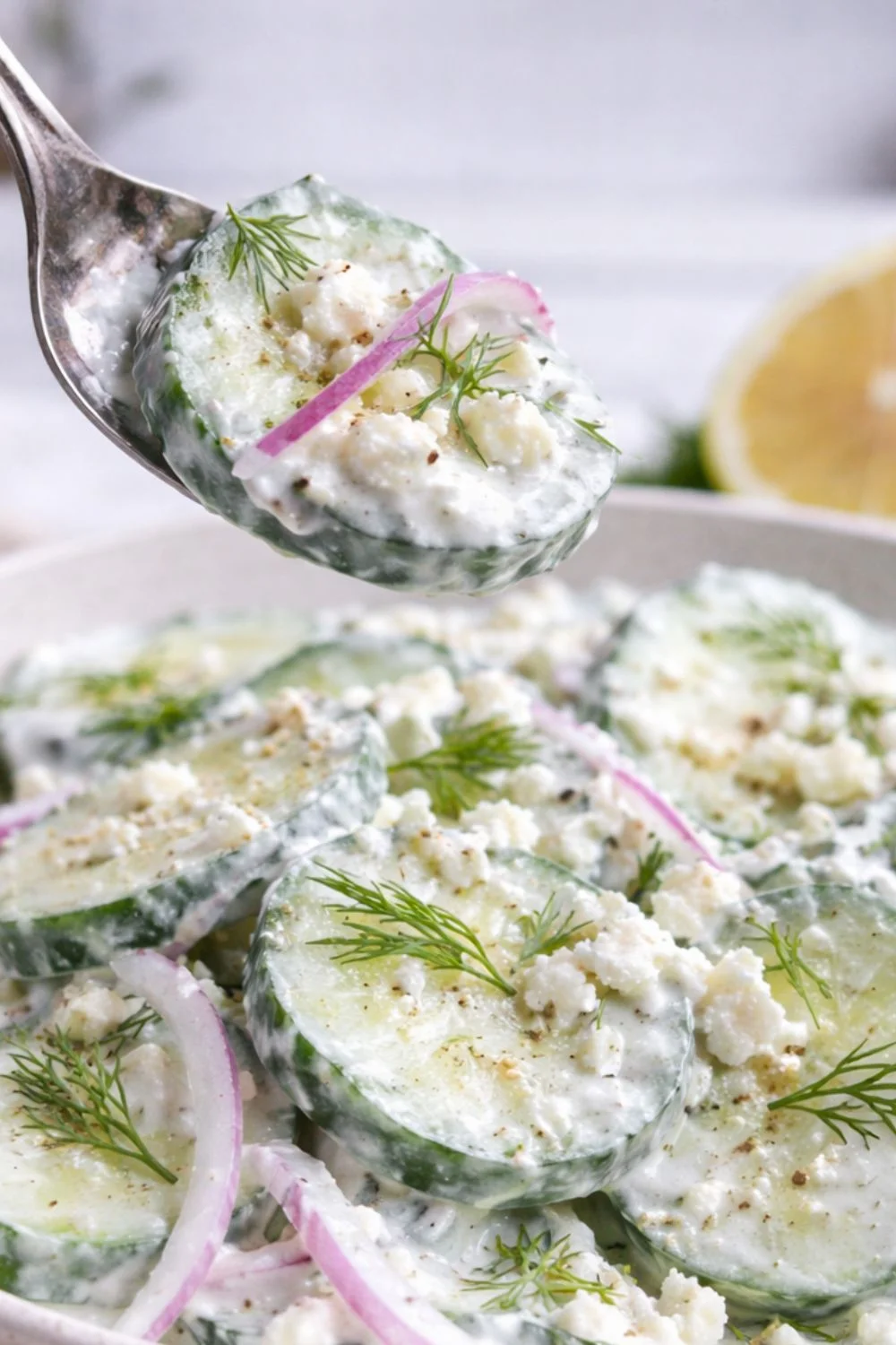 Keto Dill & Lemon Cucumber Salad