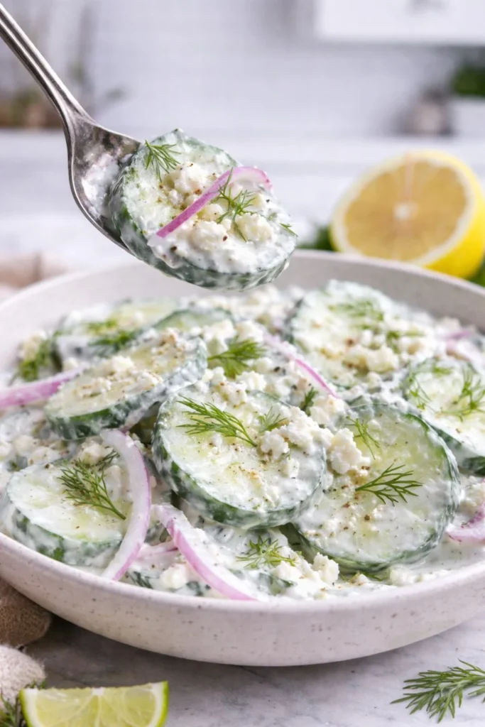 Keto Dill & Lemon Cucumber Salad