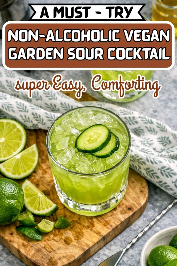 Non-Alcoholic Vegan Garden Sour Cocktail
