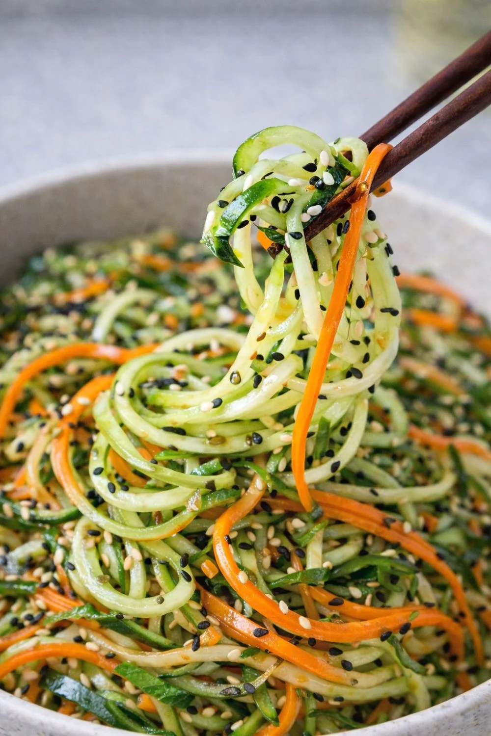 Sesame Cucumber Noodle Salad