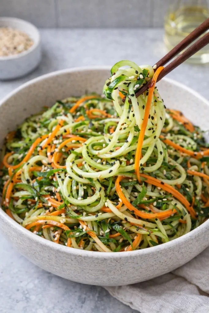 Sesame Cucumber Noodle Salad