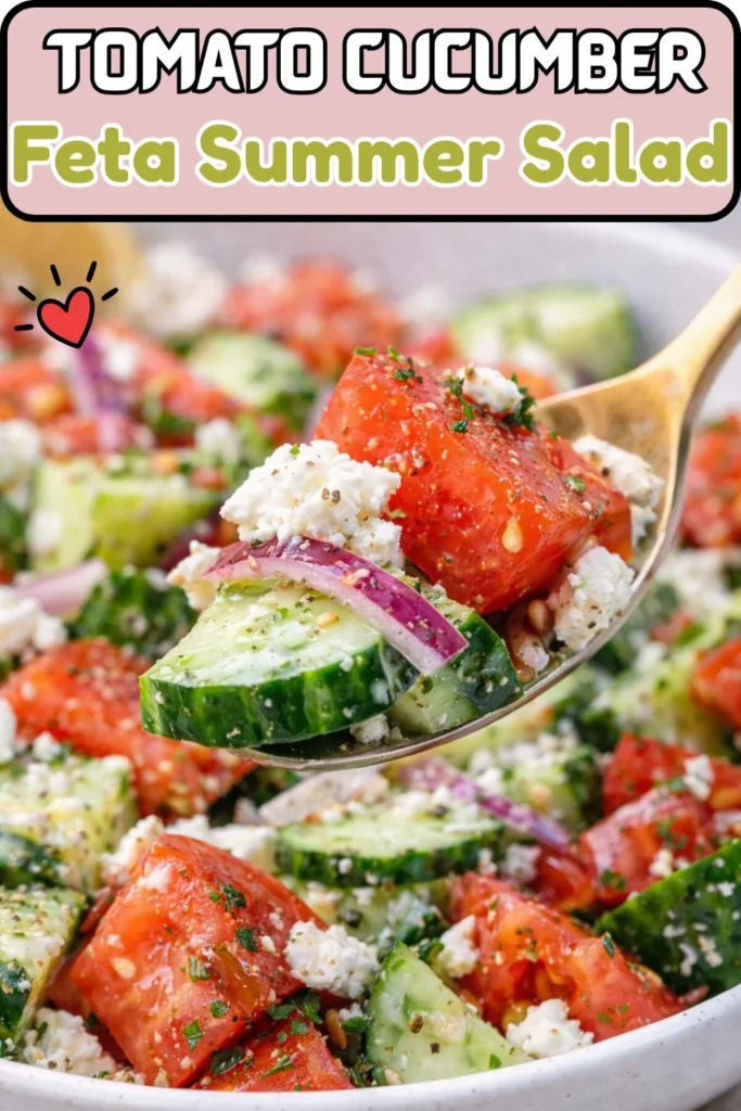 Tomato Cucumber Feta Summer Salad