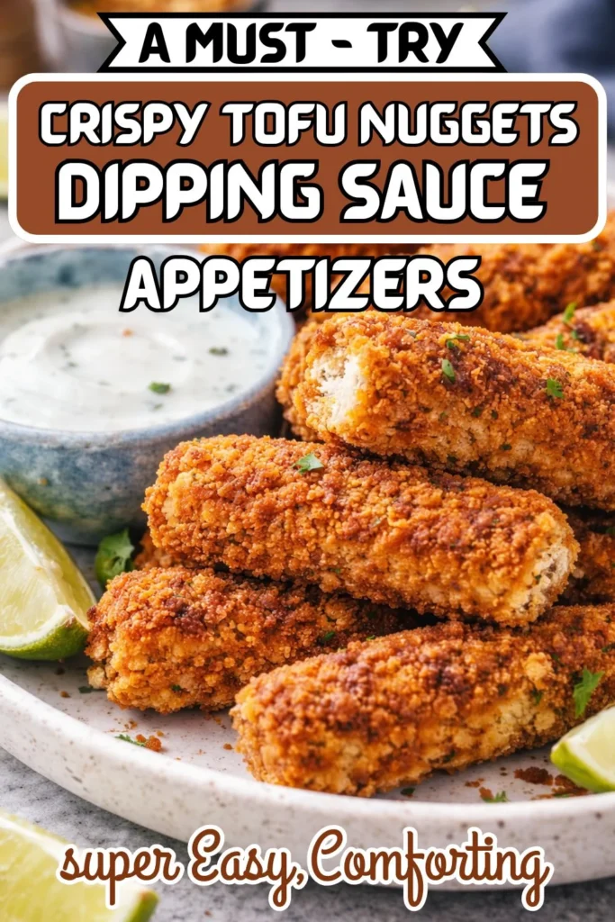 Vegan Crispy Tofu Nuggets with Dipping Sauce