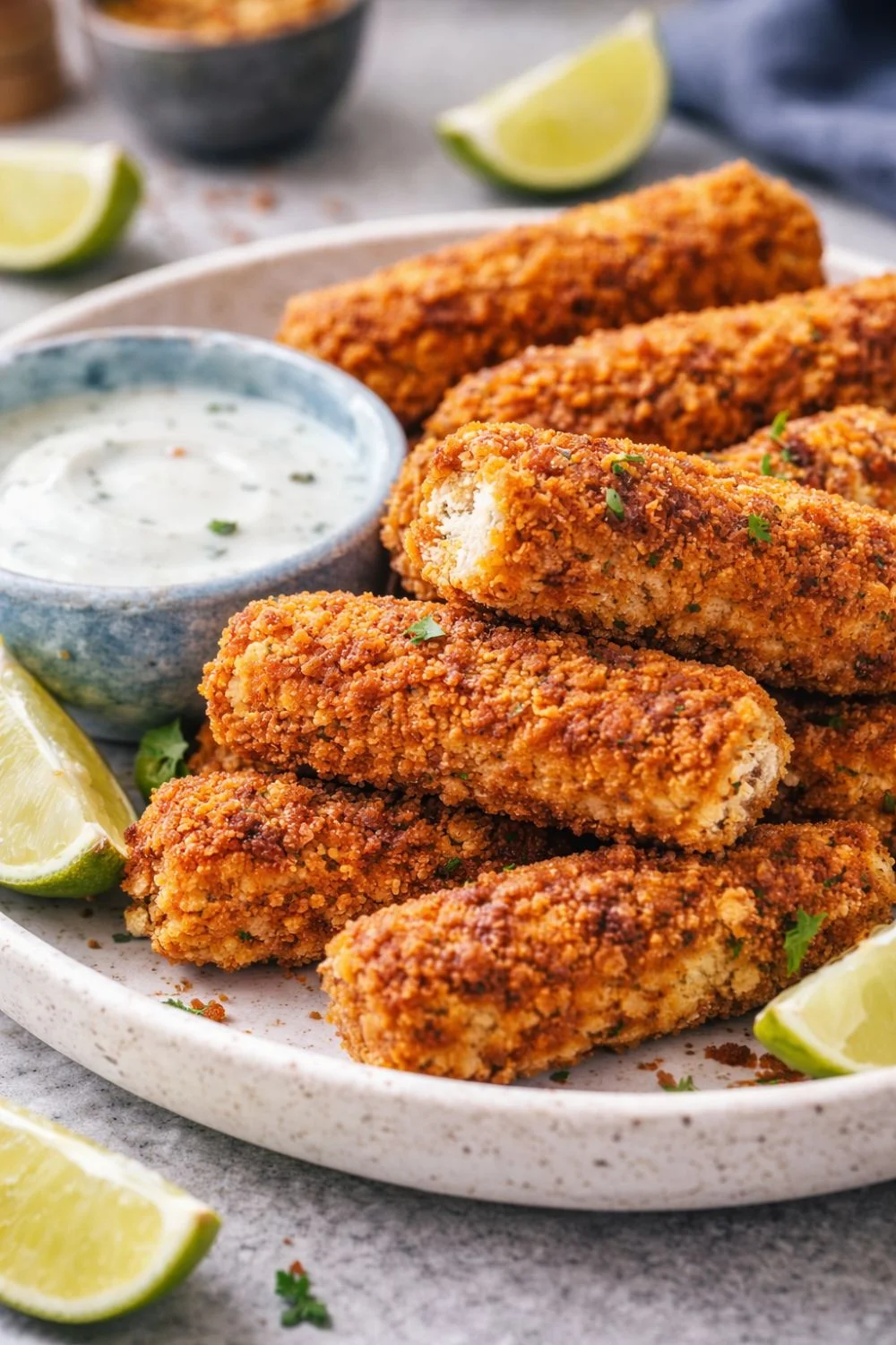 Vegan Crispy Tofu Nuggets with Dipping Sauce