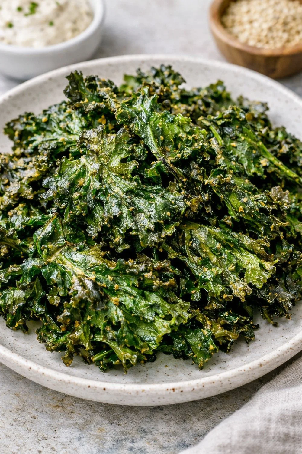 Vegan Garlic-Parmesan Kale Chips