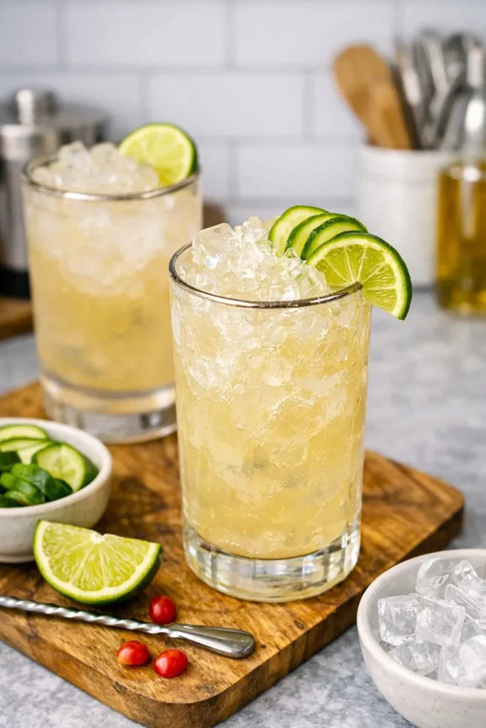 Vegan Guava Mezcal Mule cocktail drink