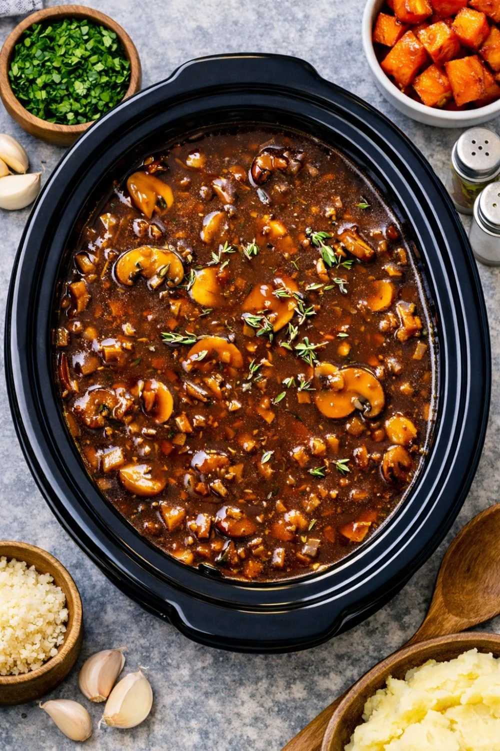 Vegan Mushroom Gravy Crockpot