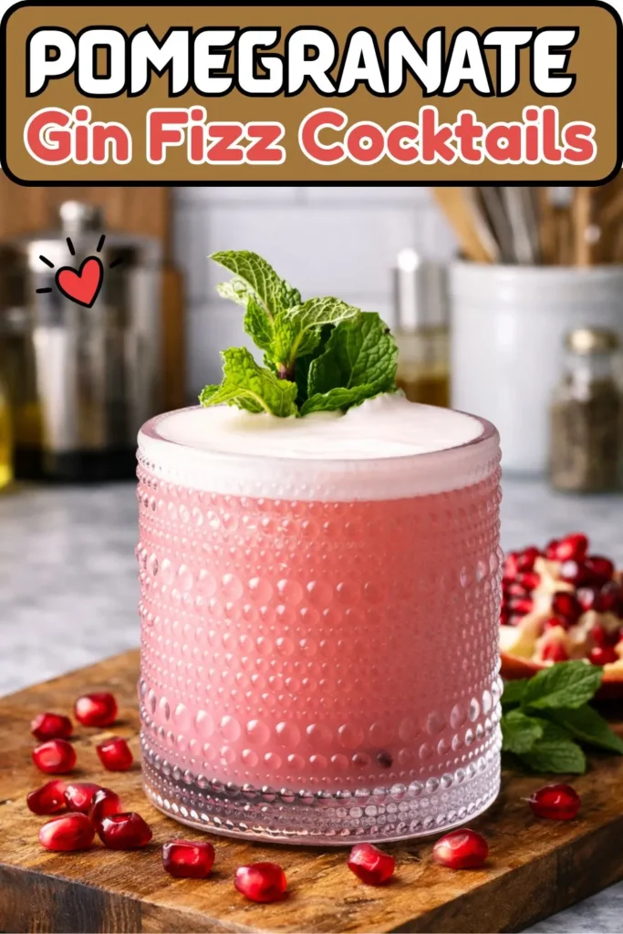 Vegan Pomegranate Gin Fizz