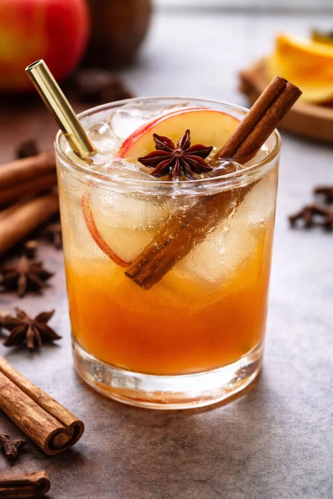 Apple Cider Sparkling Mocktail
