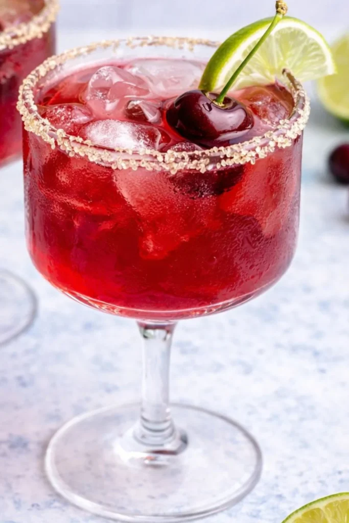 Cherry Limeade Sparkling Mocktail